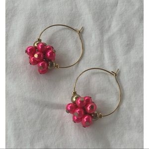 Vintage festive hoop earrings